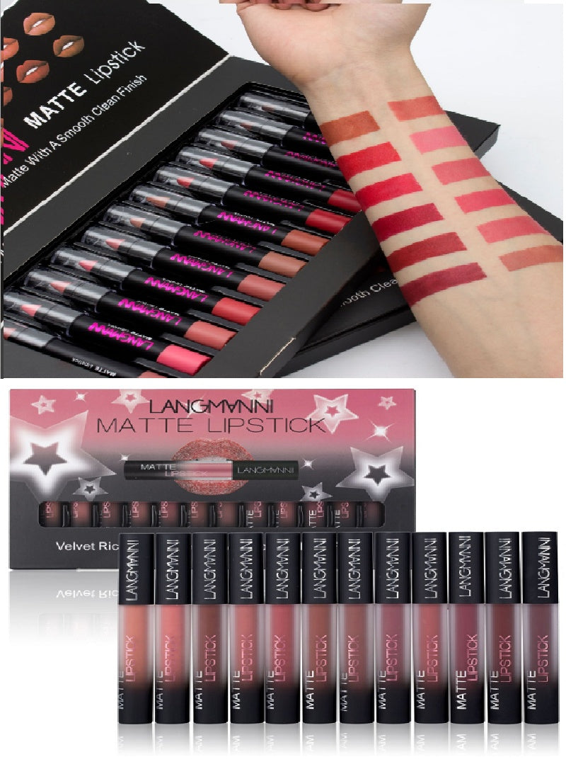 Matte Lippenstift Wasserdicht langlebige Samt Lippenstift Set