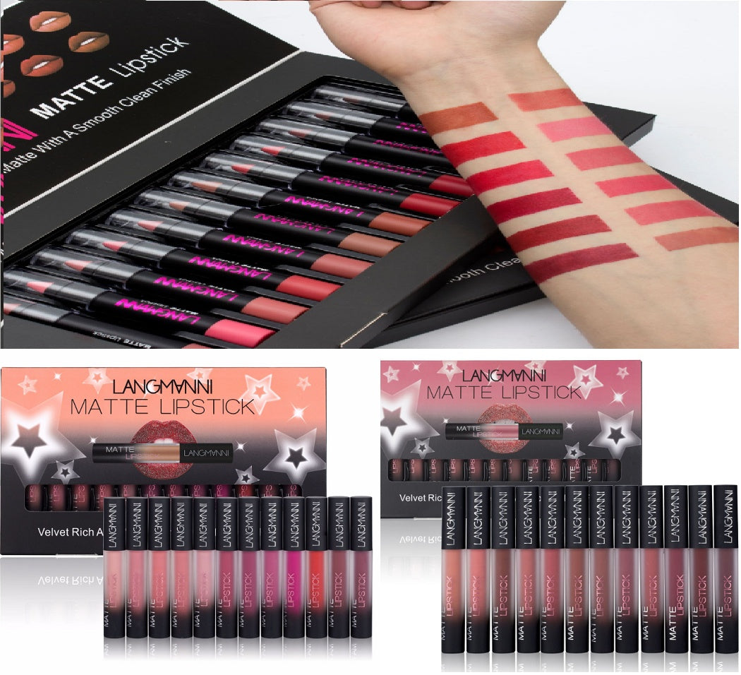 Matte Lippenstift Wasserdicht langlebige Samt Lippenstift Set