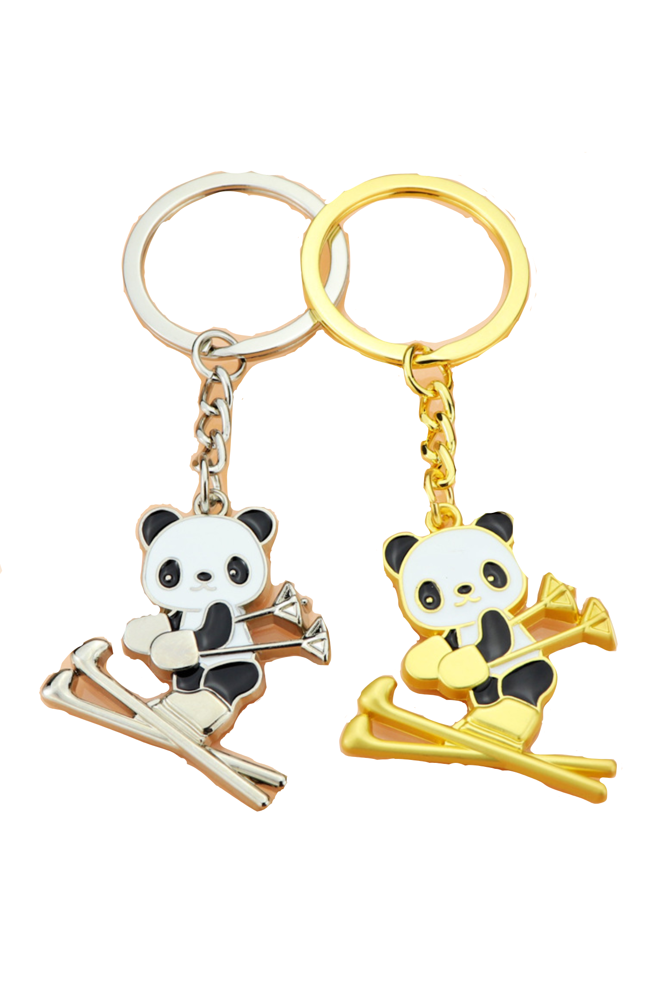 Ski Panda  Key Chain