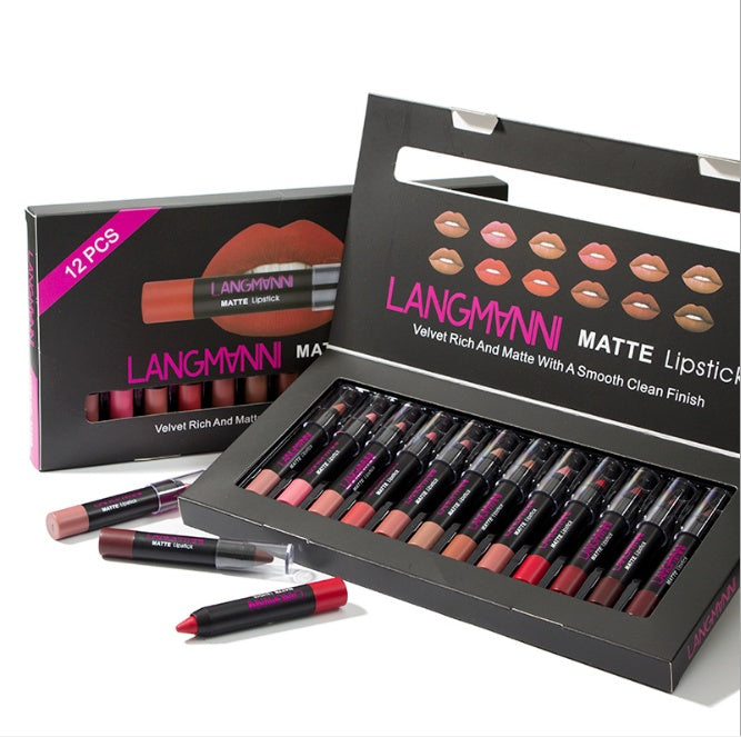 Matte Lippenstift Wasserdicht langlebige Samt Lippenstift Set