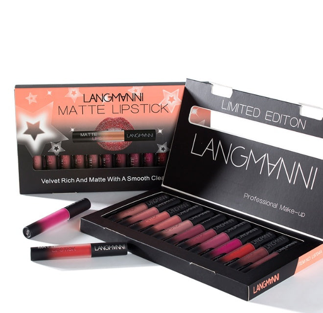 Matte Lippenstift Wasserdicht langlebige Samt Lippenstift Set